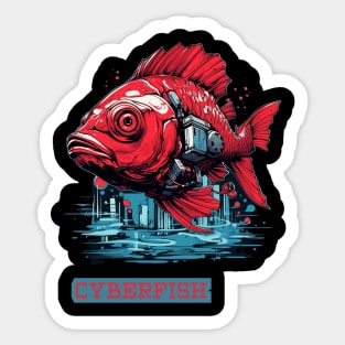 Cyber Fish Sticker